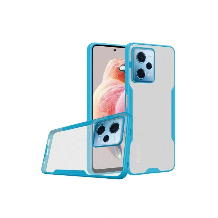 Mey İthalat®   Redmi Note 12 5G Kılıf Platin Silikon - Mavi