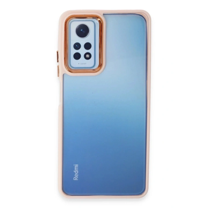 Mey İthalat®   Redmi Note 12 Pro 4G Kılıf Dora Kapak - Pudra