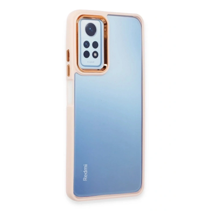 Mey İthalat®   Redmi Note 12 Pro 4G Kılıf Dora Kapak - Pudra