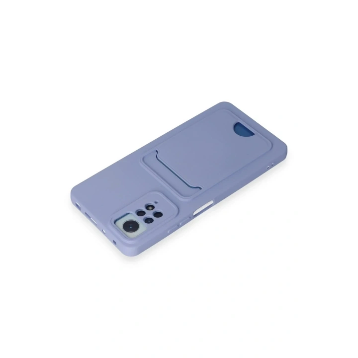 Mey İthalat®   Redmi Note 12 Pro 4G Kılıf Kelvin Kartvizitli Silikon - Lila