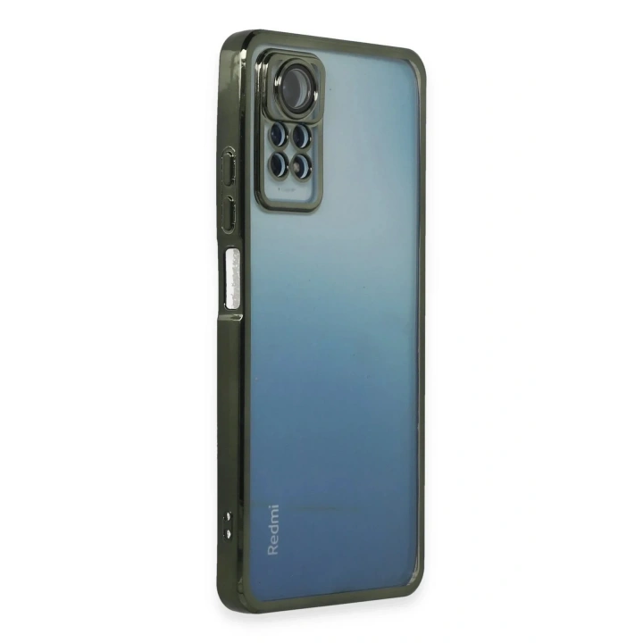 Mey İthalat®   Redmi Note 12 Pro 4G Kılıf  Lensli Silikon - Yeşil