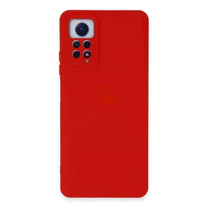 Mey İthalat®   Redmi Note 12 Pro 4G Kılıf Nano içi Kadife Silikon - Kırmızı