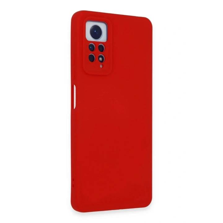 Mey İthalat®   Redmi Note 12 Pro 4G Kılıf Nano içi Kadife Silikon - Kırmızı