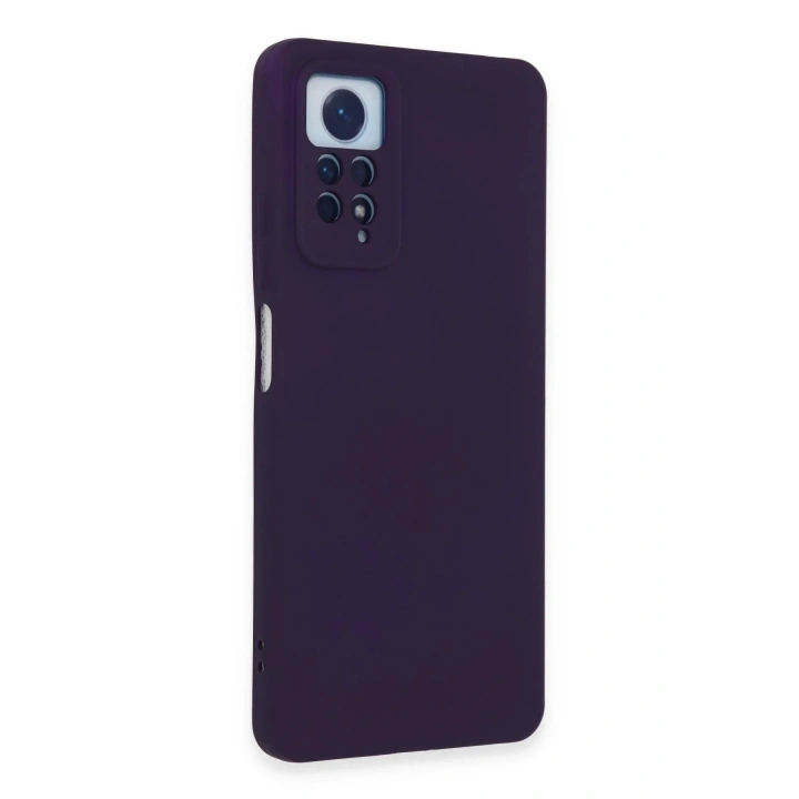Mey İthalat®   Redmi Note 12 Pro 4G Kılıf Nano içi Kadife Silikon - Mor