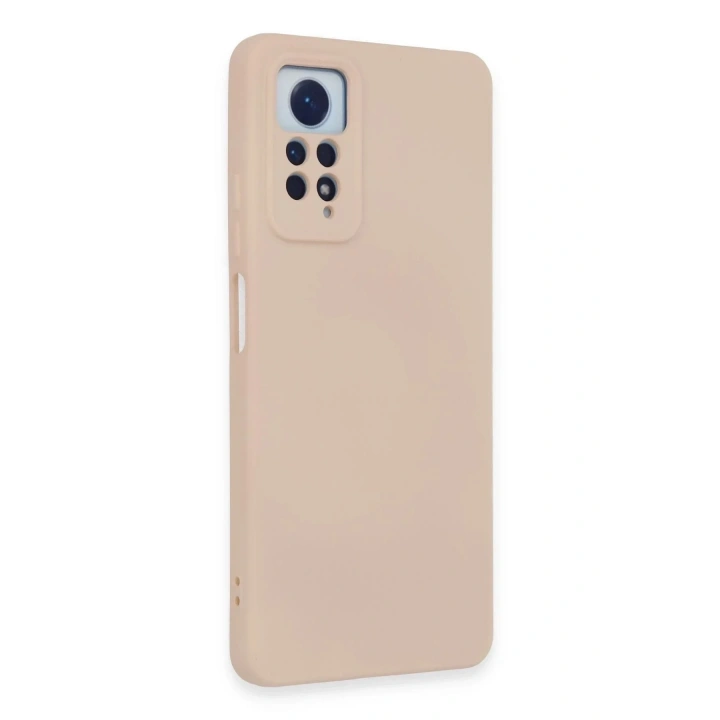 Mey İthalat®   Redmi Note 12 Pro 4G Kılıf Nano içi Kadife Silikon - Pudra