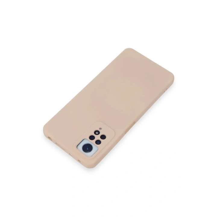 Mey İthalat®   Redmi Note 12 Pro 4G Kılıf Nano içi Kadife Silikon - Pudra