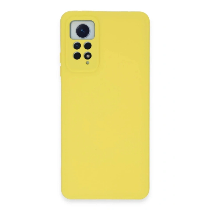 Mey İthalat®   Redmi Note 12 Pro 4G Kılıf Nano içi Kadife Silikon - Sarı