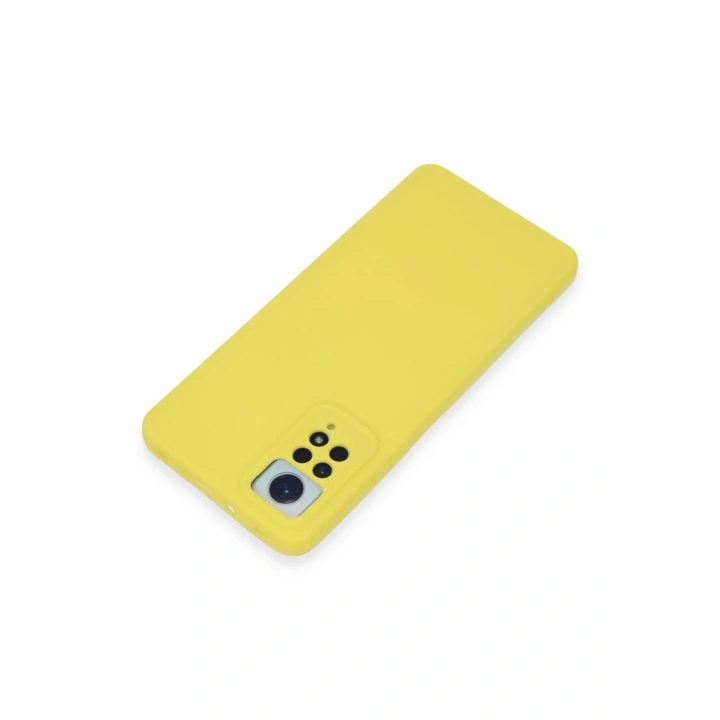 Mey İthalat®   Redmi Note 12 Pro 4G Kılıf Nano içi Kadife Silikon - Sarı
