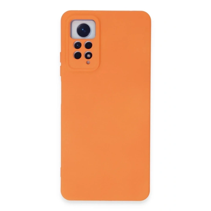 Mey İthalat®   Redmi Note 12 Pro 4G Kılıf Nano içi Kadife Silikon - Turuncu