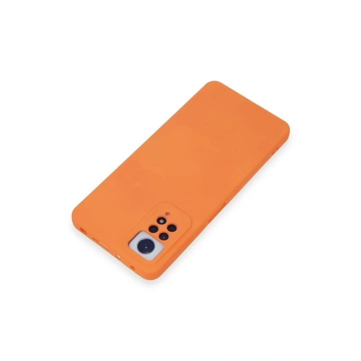 Mey İthalat®   Redmi Note 12 Pro 4G Kılıf Nano içi Kadife Silikon - Turuncu