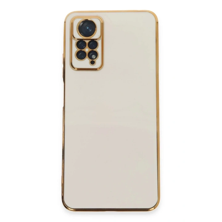 Mey İthalat®   Redmi Note 12 Pro 4G Kılıf Volet Silikon - Beyaz