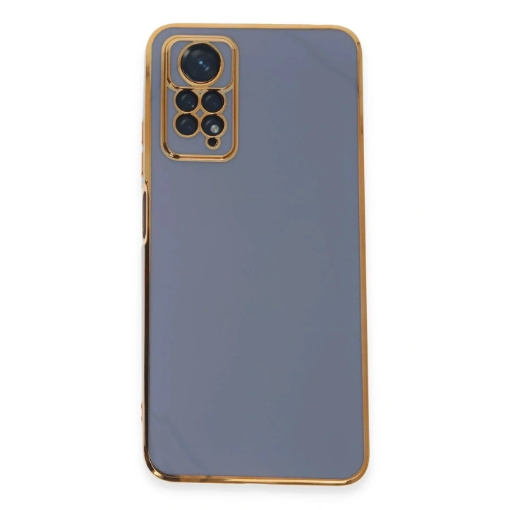 Mey İthalat®   Redmi Note 12 Pro 4G Kılıf Volet Silikon - Mavi
