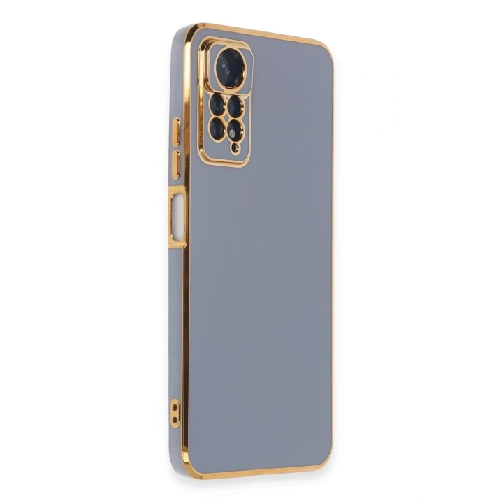 Mey İthalat®   Redmi Note 12 Pro 4G Kılıf Volet Silikon - Mavi