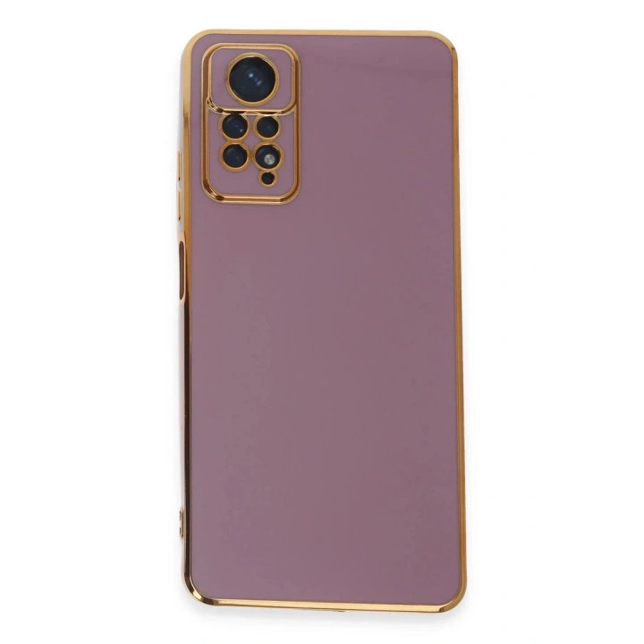 Mey İthalat®   Redmi Note 12 Pro 4G Kılıf Volet Silikon - Mor
