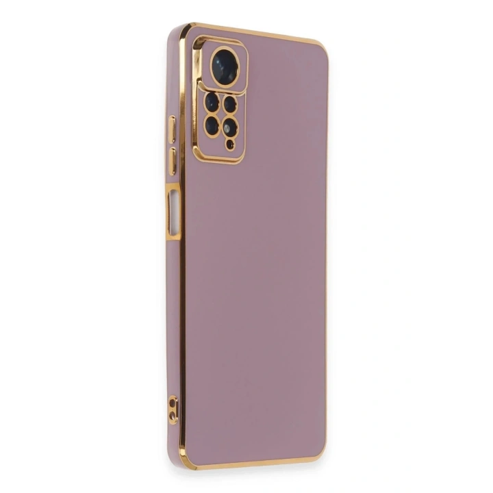 Mey İthalat®   Redmi Note 12 Pro 4G Kılıf Volet Silikon - Mor