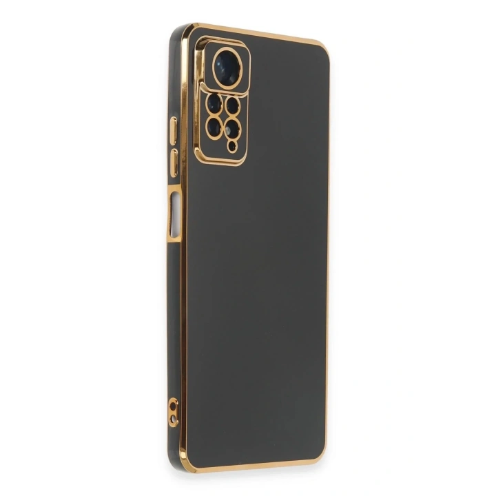 Mey İthalat®   Redmi Note 12 Pro 4G Kılıf Volet Silikon - Siyah