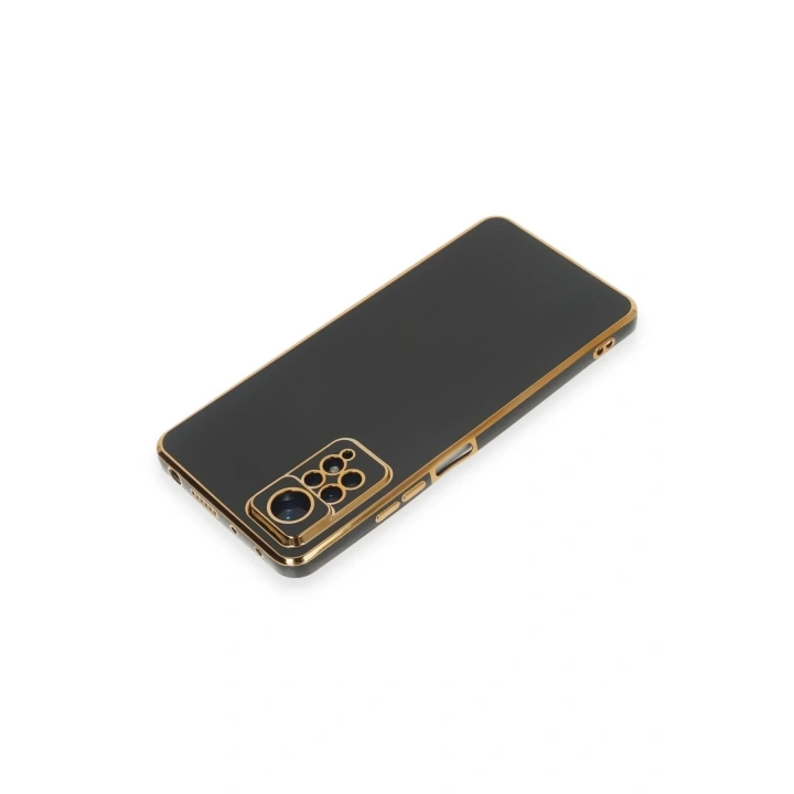Mey İthalat®   Redmi Note 12 Pro 4G Kılıf Volet Silikon - Siyah