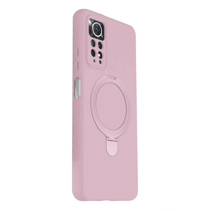 Mey İthalat®   Redmi Note 12 Pro 4G Regal Magsafe Standlı Kapak - Açık Pembe