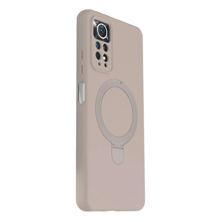 Mey İthalat®   Redmi Note 12 Pro 4G Regal Magsafe Standlı Kapak - Çöl Titanyum