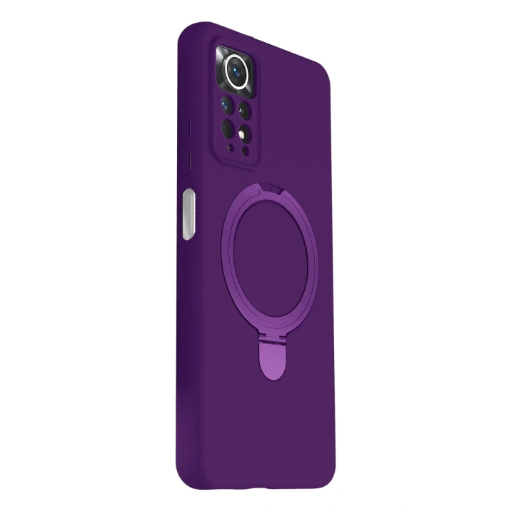 Mey İthalat®   Redmi Note 12 Pro 4G Regal Magsafe Standlı Kapak - Derin Mor
