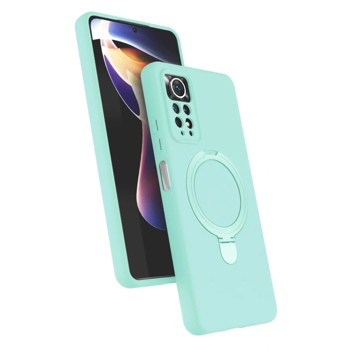 Mey İthalat®   Redmi Note 12 Pro 4G Regal Magsafe Standlı Kapak - Su Yeşili