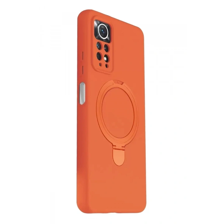 Mey İthalat®   Redmi Note 12 Pro 4G Regal Magsafe Standlı Kapak - Turuncu