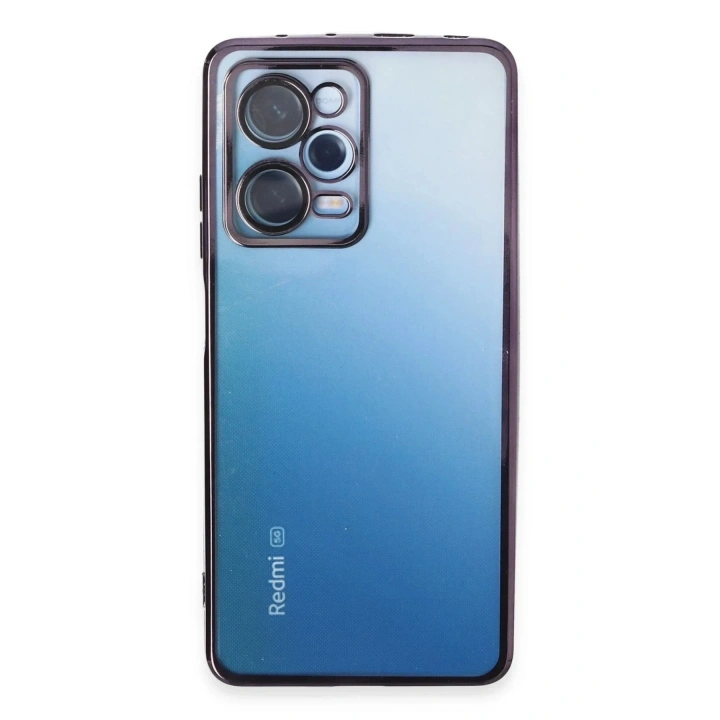 Mey İthalat®   Redmi Note 12 Pro 5G Kılıf  Lensli Silikon - Mor