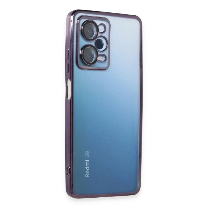 Mey İthalat®   Redmi Note 12 Pro 5G Kılıf  Lensli Silikon - Mor