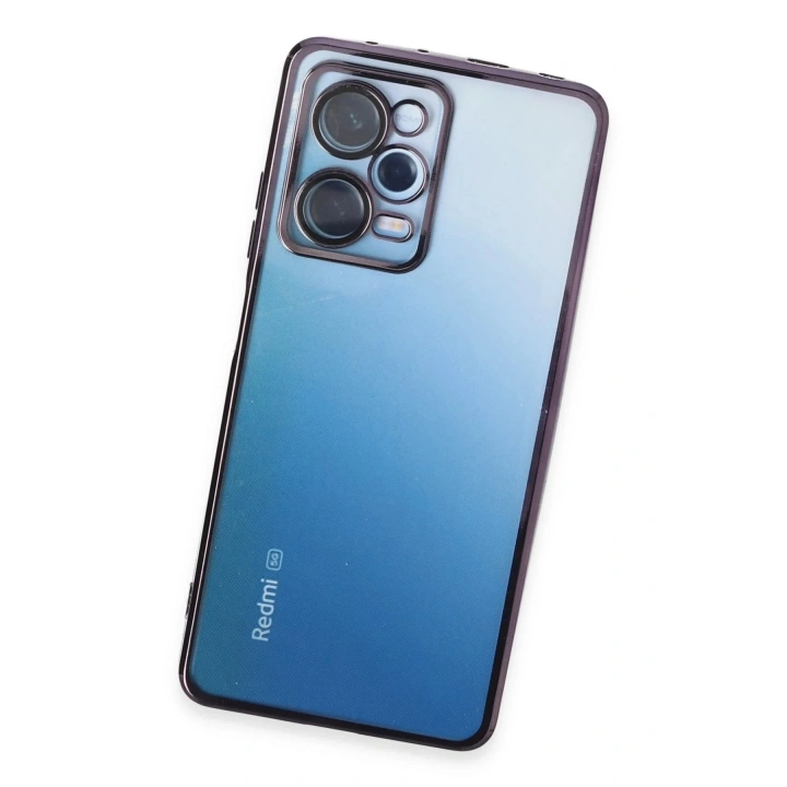 Mey İthalat®   Redmi Note 12 Pro 5G Kılıf  Lensli Silikon - Mor