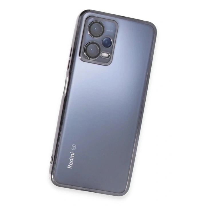 Mey İthalat®   Redmi Note 12 Pro 5G Kılıf  Lensli Silikon - Siyah