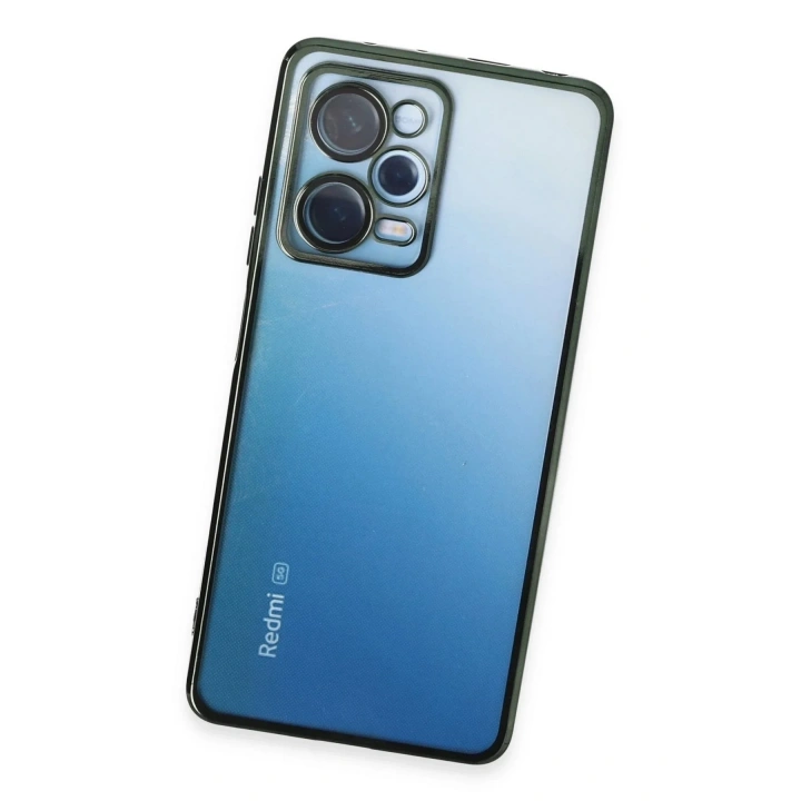 Mey İthalat®   Redmi Note 12 Pro 5G Kılıf  Lensli Silikon - Yeşil