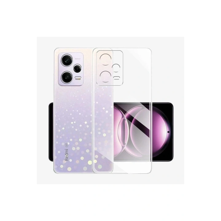 Mey İthalat®   Redmi Note 12 Pro 5G Kılıf Lüx Şeffaf Silikon