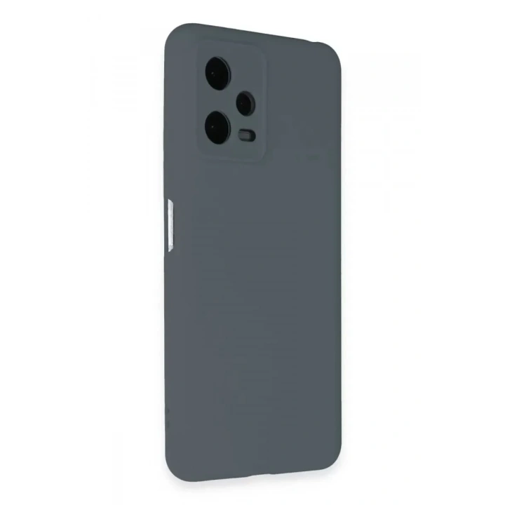 Mey İthalat®   Redmi Note 12 Pro 5G Kılıf Nano içi Kadife Silikon - Gri