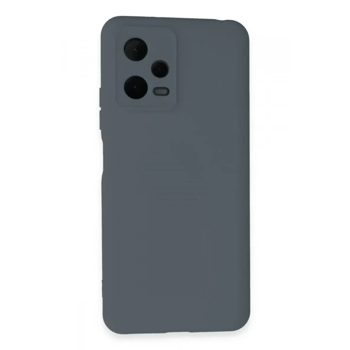 Mey İthalat®   Redmi Note 12 Pro 5G Kılıf Nano içi Kadife Silikon - Gri
