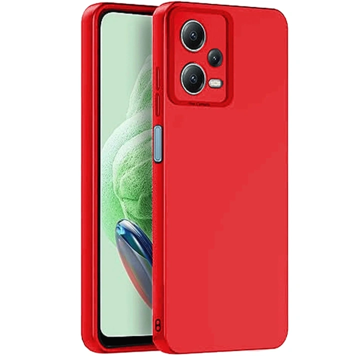 Mey İthalat®   Redmi Note 12 Pro 5G Kılıf Nano içi Kadife Silikon - Kırmızı