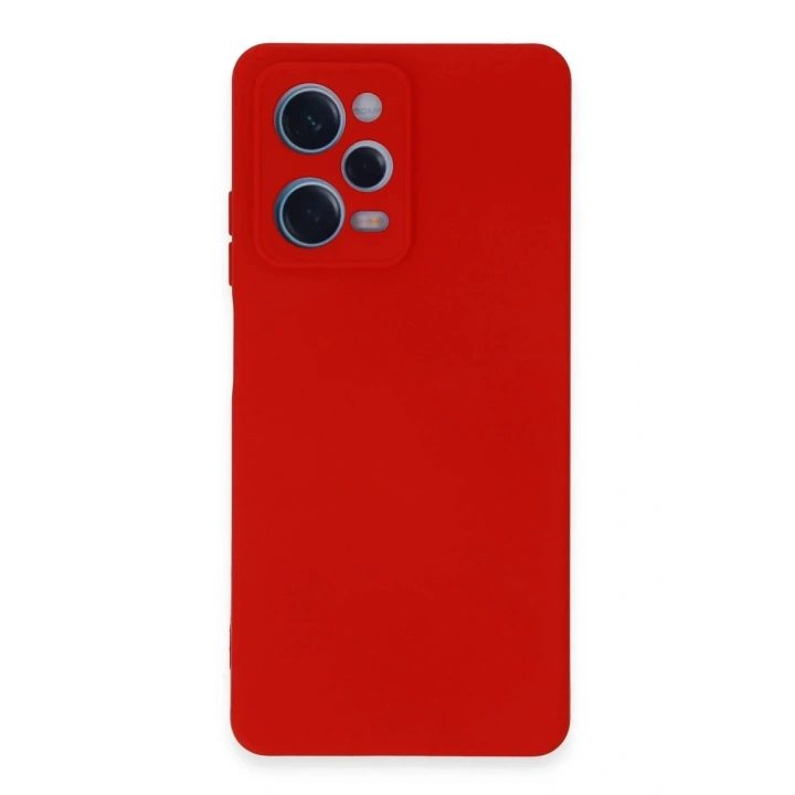 Mey İthalat®   Redmi Note 12 Pro 5G Kılıf Nano içi Kadife Silikon - Kırmızı