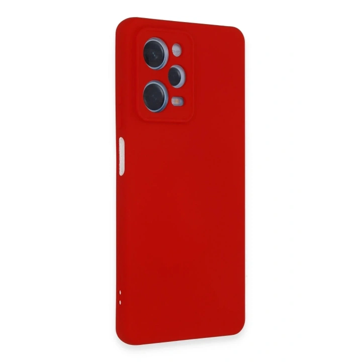 Mey İthalat®   Redmi Note 12 Pro 5G Kılıf Nano içi Kadife Silikon - Kırmızı