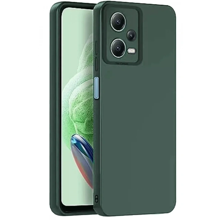 Mey İthalat®   Redmi Note 12 Pro 5G Kılıf Nano içi Kadife Silikon - Koyu Yeşil