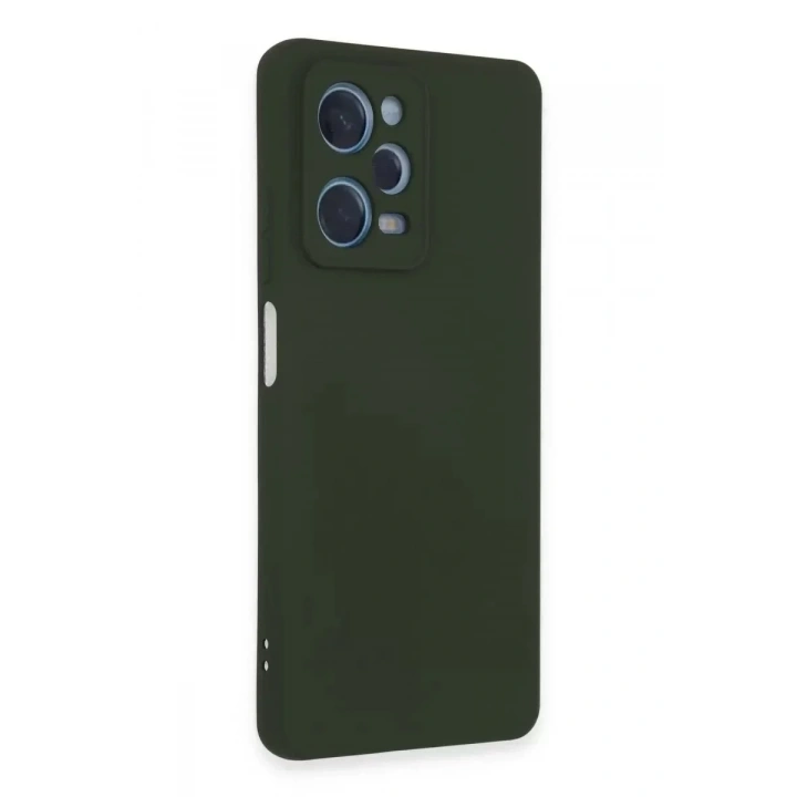 Mey İthalat®   Redmi Note 12 Pro 5G Kılıf Nano içi Kadife Silikon - Koyu Yeşil