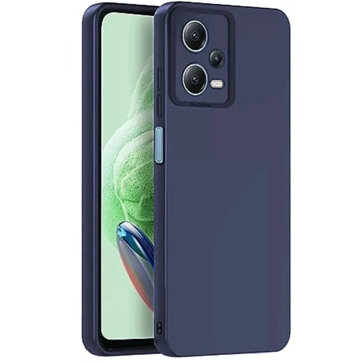 Mey İthalat®   Redmi Note 12 Pro 5G Kılıf Nano içi Kadife Silikon - Lacivert