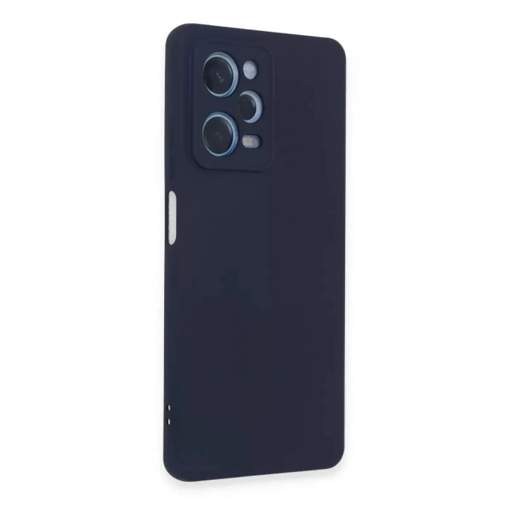 Mey İthalat®   Redmi Note 12 Pro 5G Kılıf Nano içi Kadife Silikon - Lacivert