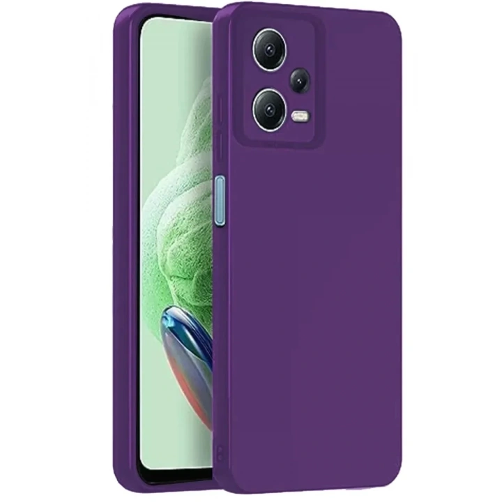 Mey İthalat®   Redmi Note 12 Pro 5G Kılıf Nano içi Kadife Silikon - Mor