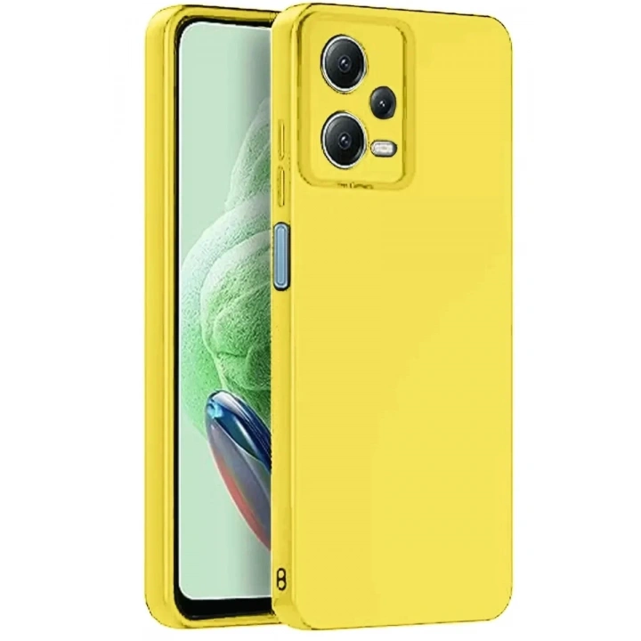 Mey İthalat®   Redmi Note 12 Pro 5G Kılıf Nano içi Kadife Silikon - Sarı