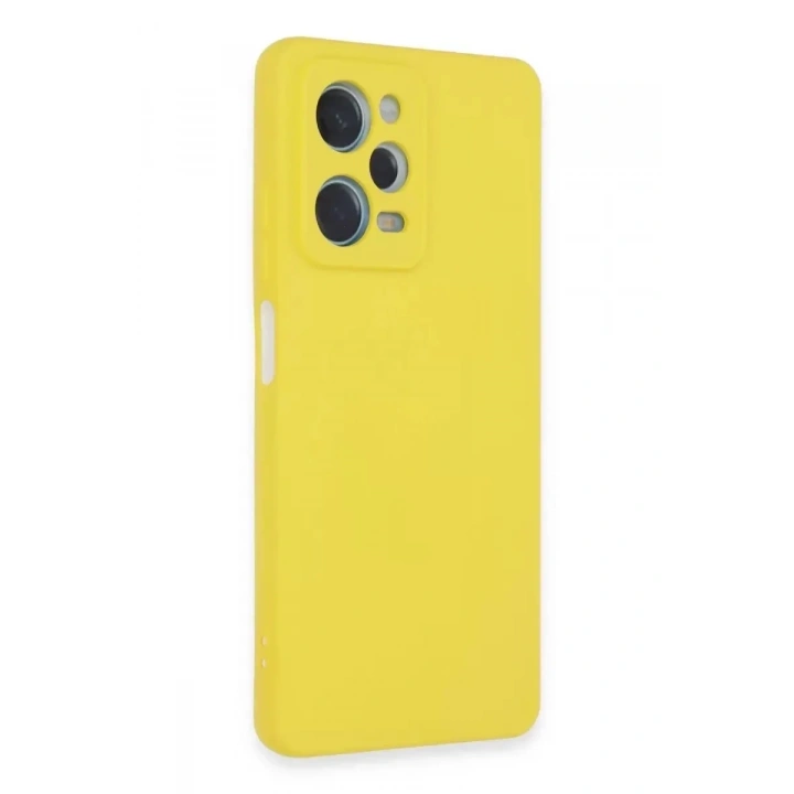 Mey İthalat®   Redmi Note 12 Pro 5G Kılıf Nano içi Kadife Silikon - Sarı
