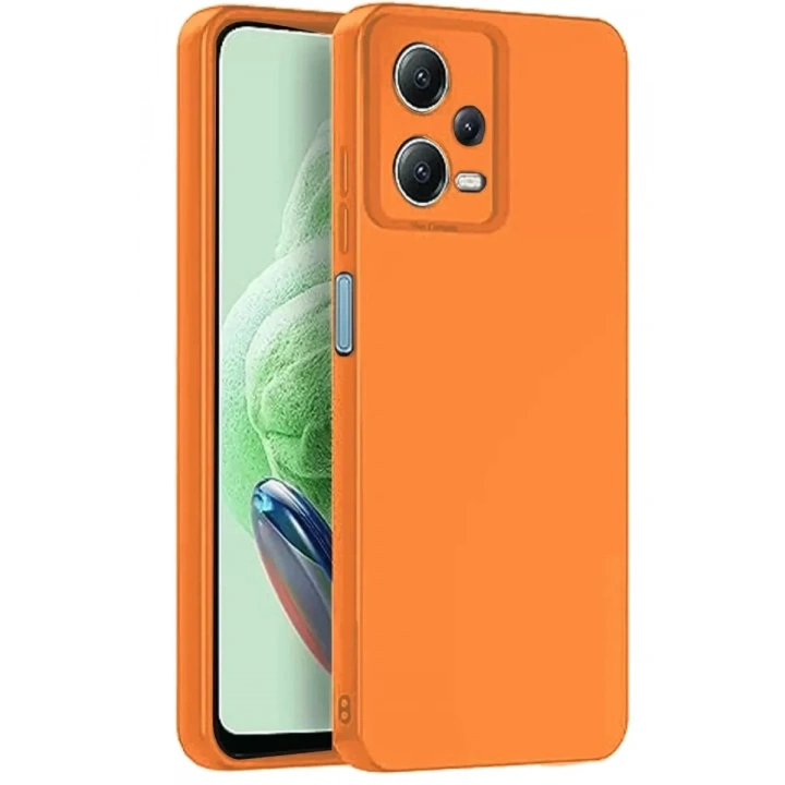Mey İthalat®   Redmi Note 12 Pro 5G Kılıf Nano içi Kadife Silikon - Turuncu