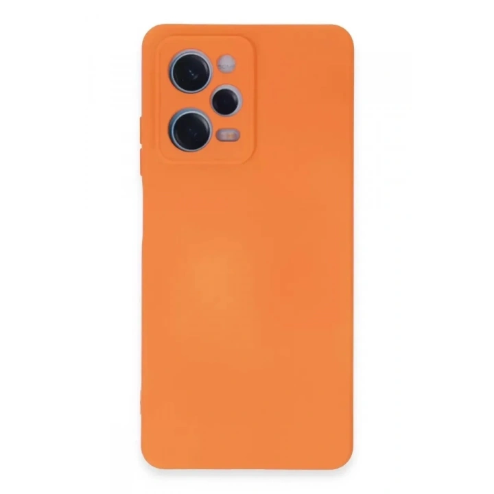 Mey İthalat®   Redmi Note 12 Pro 5G Kılıf Nano içi Kadife Silikon - Turuncu