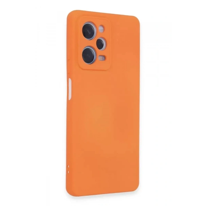 Mey İthalat®   Redmi Note 12 Pro 5G Kılıf Nano içi Kadife Silikon - Turuncu