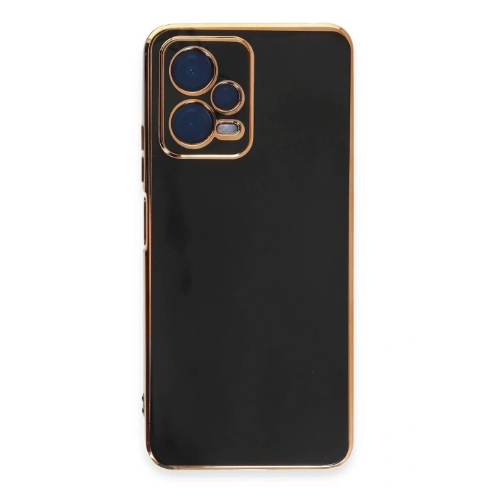 Mey İthalat®   Redmi Note 12 Pro 5G Kılıf Volet Silikon - Siyah