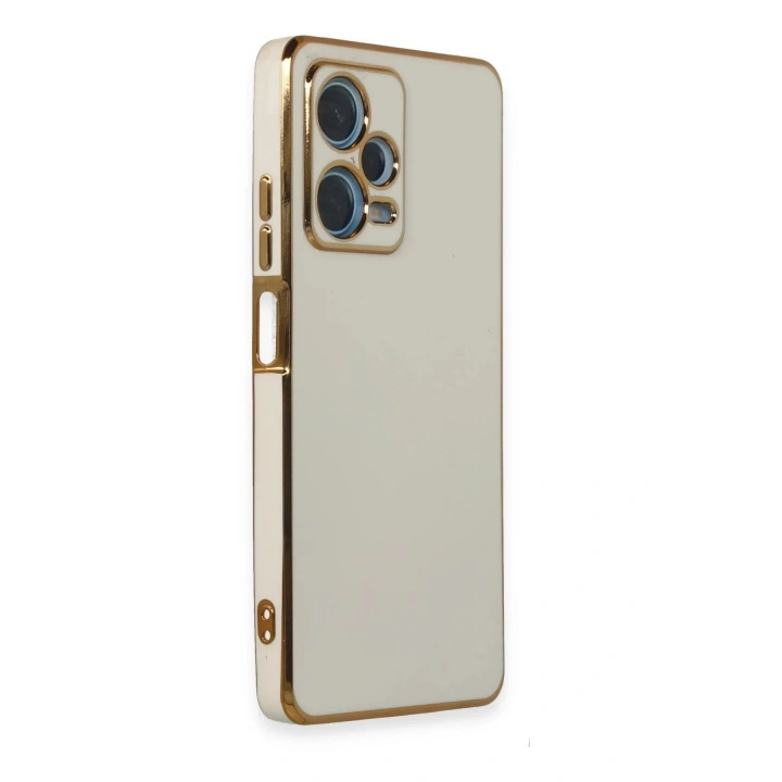 Mey İthalat®   Redmi Note 12 Pro Plus Kılıf Volet Silikon - Beyaz