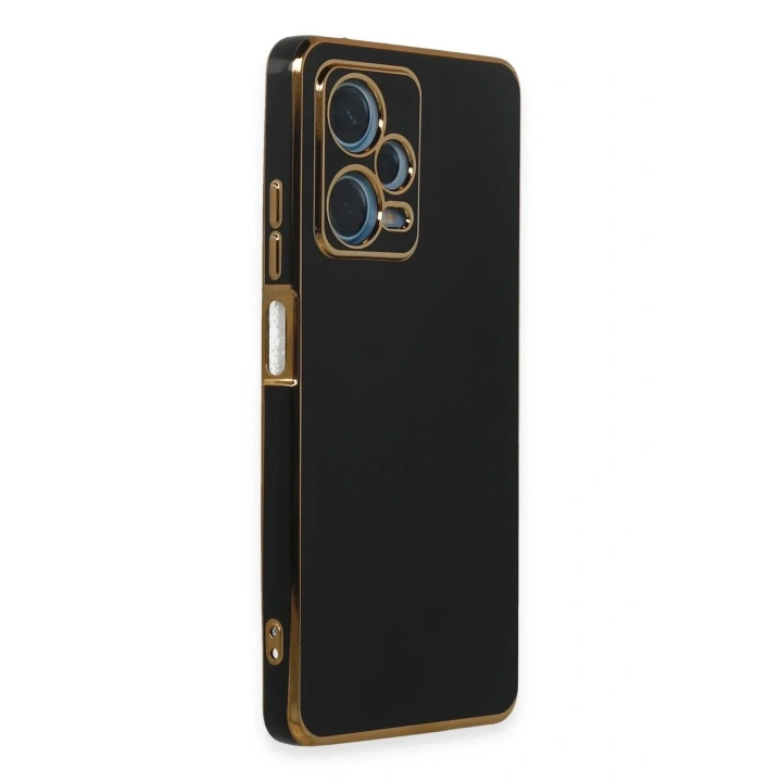 Mey İthalat®   Redmi Note 12 Pro Plus Kılıf Volet Silikon - Siyah